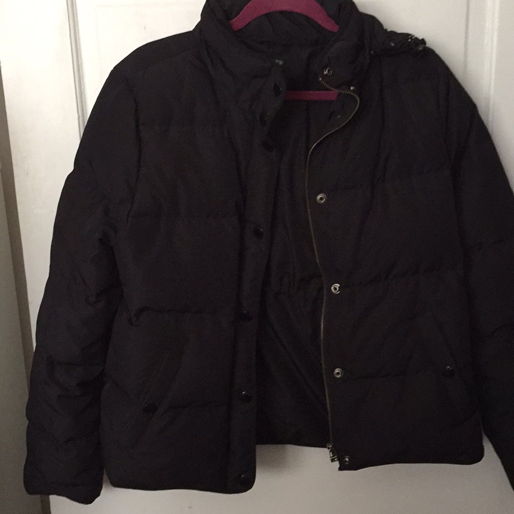 J.Crew black puffer down jacket